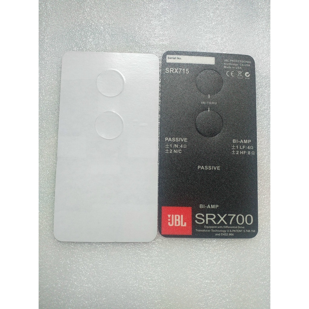 TEM DÁN TRẠM LOA MẶT SAU THÙNG LOA JBL SRX 715 -GIÁ 1 TEM