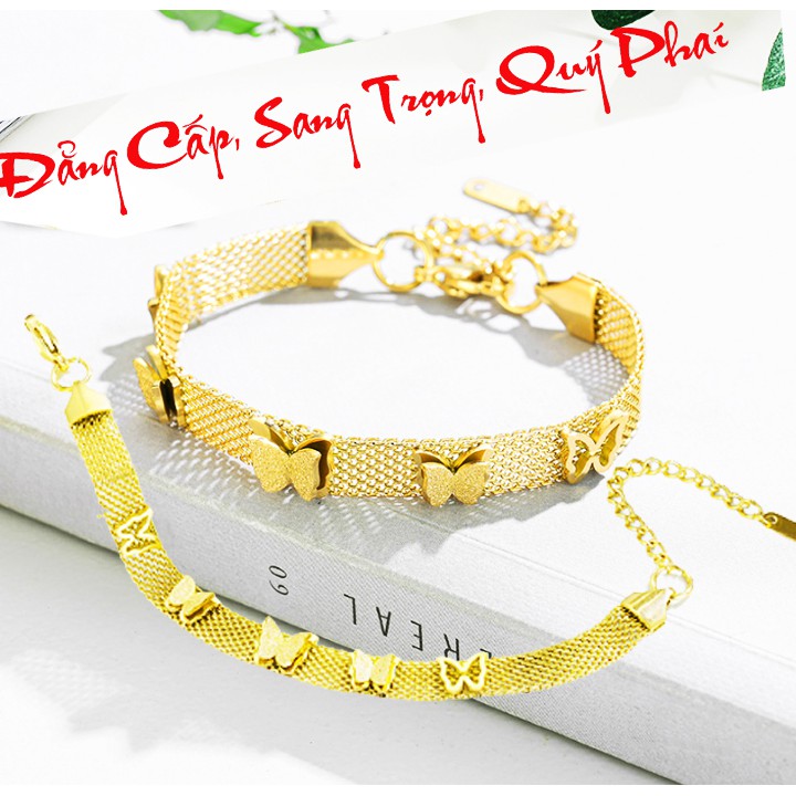 Lắc tay titan cao cấp kiểu lưới bản 8mm siêu đẹp, bền màu - Đem lại sang trọng, quý phái cho người đeo