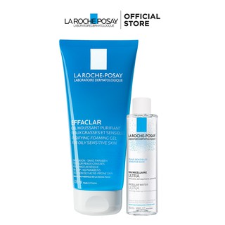 Bộ đôi làm sạch sâu cho da dầu nhạy cảm La Roche-Posay Effaclar Gel