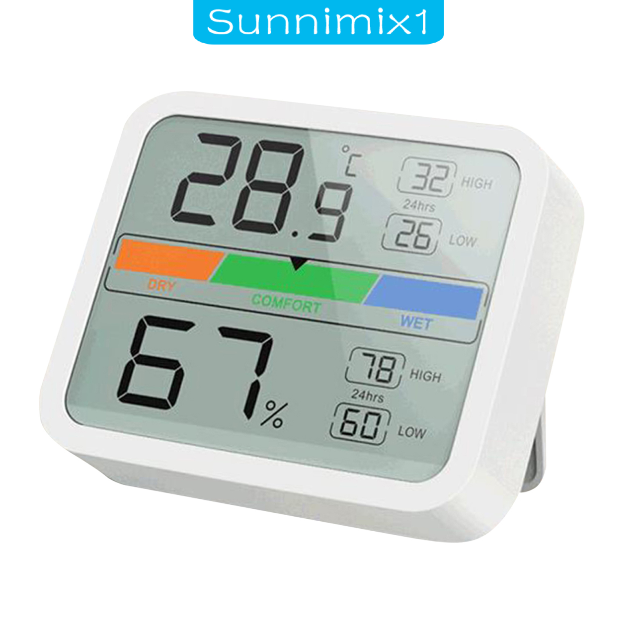 [SUNNIMIX1]Digital LCD Thermometer Hygrometer Humidity Temperature Meter for Basement