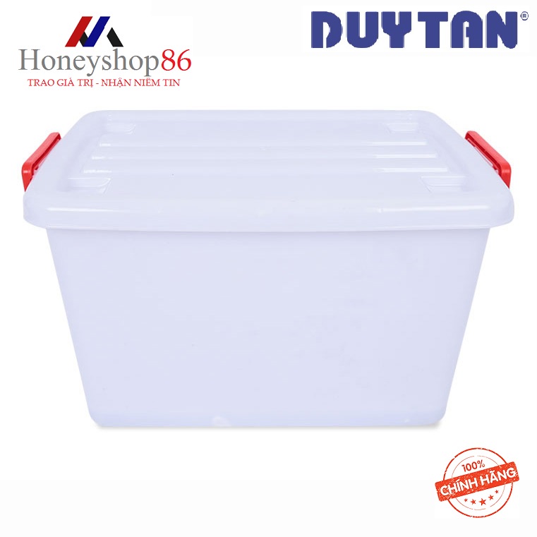 Thùng Nhựa vuông 30 lít Duy Tân No.750 (52  x 32  x 27.5 cm)- có bánh xe HONEYSHOP86