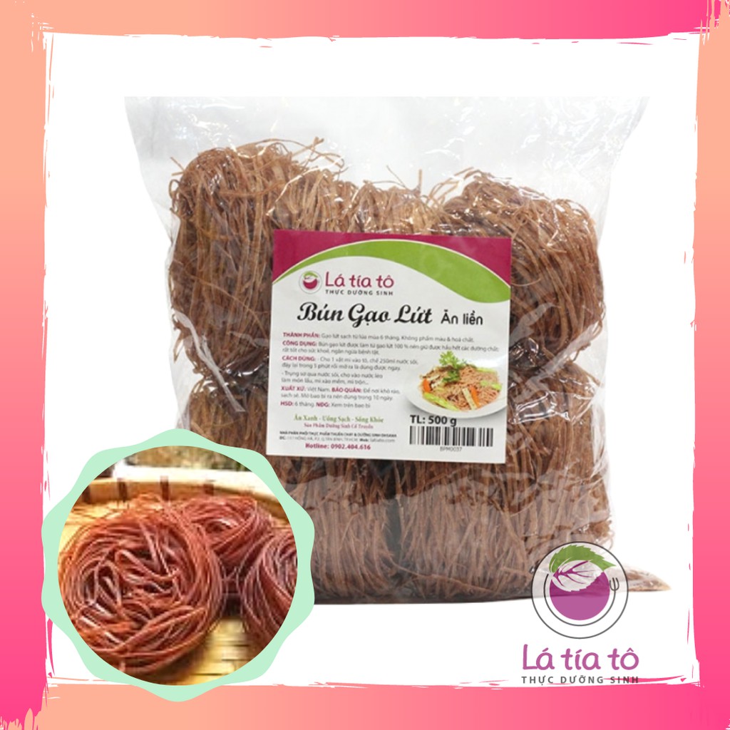 BÚN GẠO LỨT ĂN LIỀN 500GR - LÁ TÍA TÔ