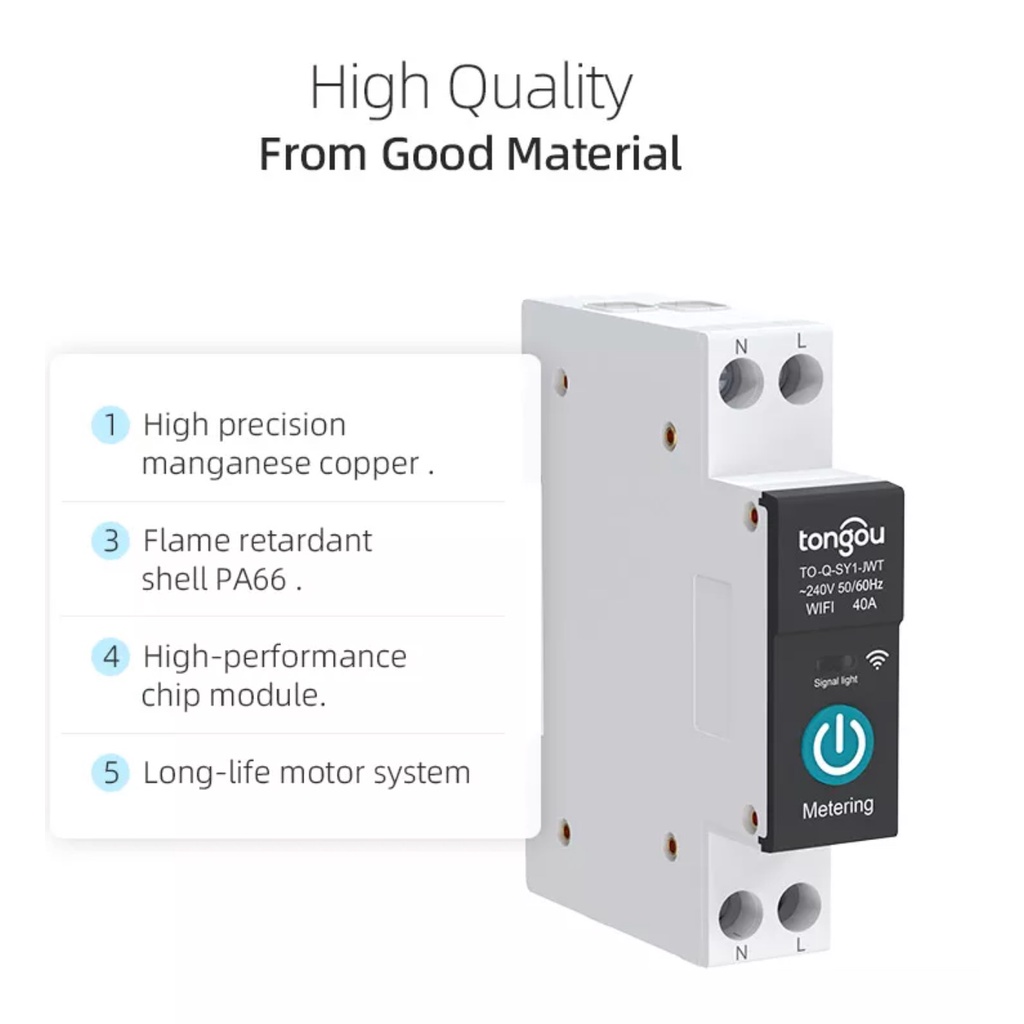 Aptomat / Circuit Breaker (CB) Thông minh, Wifi / Zigbee, App Smart Life / Tuya / Home Assistant (Hass) -