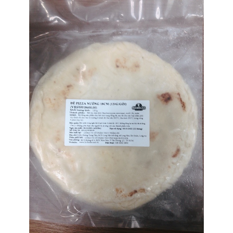 1 Cái Đế Bánh Pizza Đông Lạnh Size 18cm- Nướng Than
