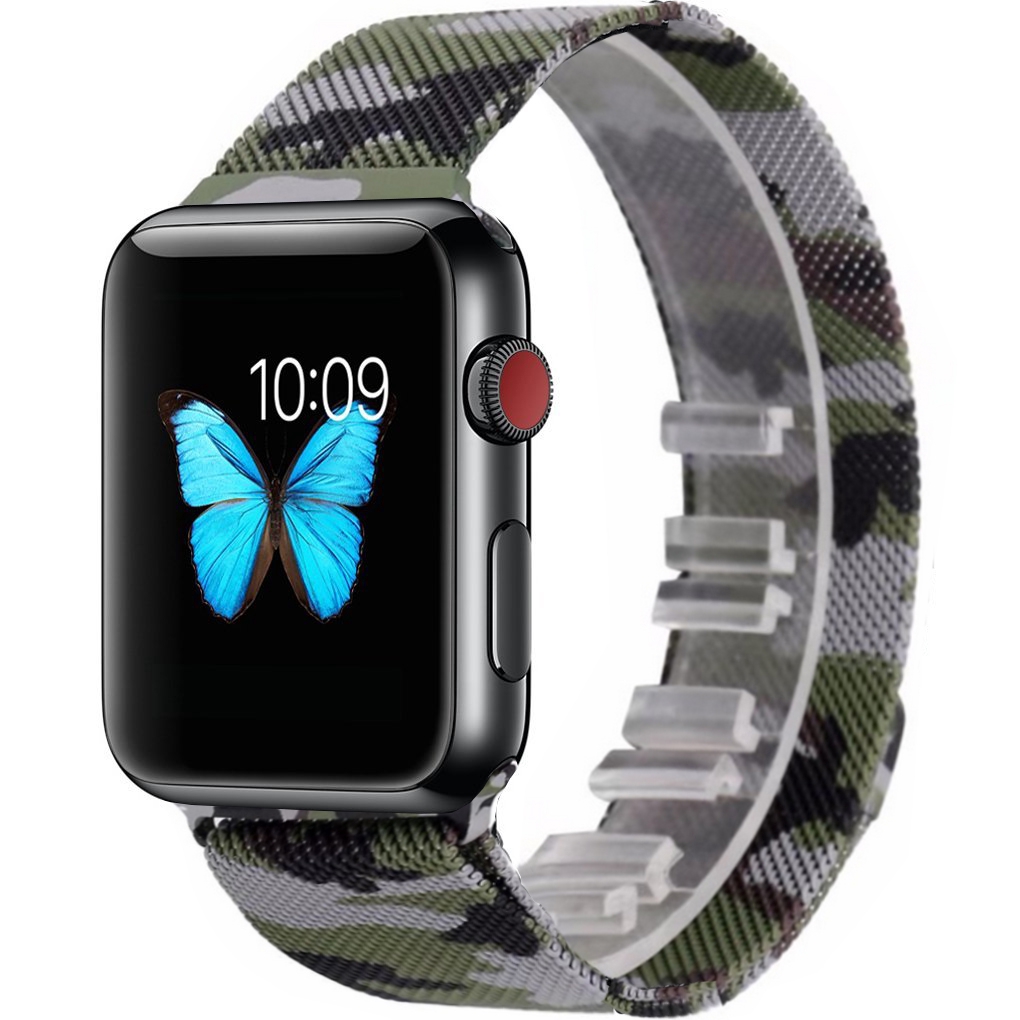 Dây đồng hồ chất liệu thép không gỉ cho Apple Watch Series 1 2 3 4 5 6 SE 38mm 40mm 42mm 44mm Series 7 41mm 45mm