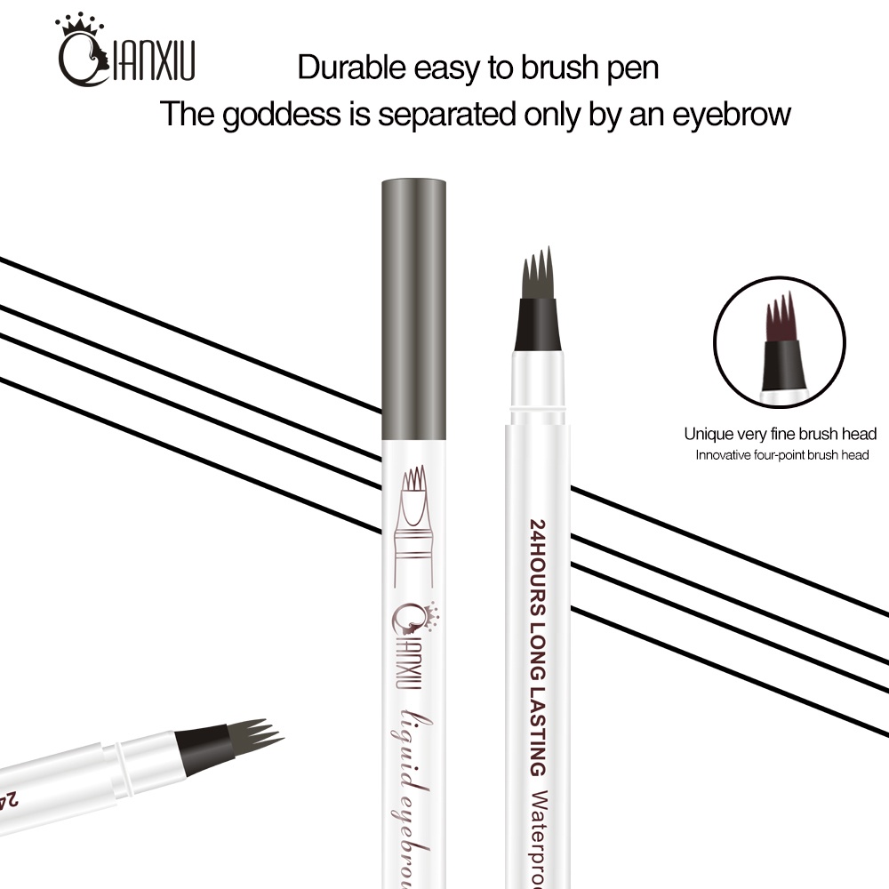 [Hàng mới về] Bút Kẻ Lông Mày Vibely Đầu Bốn Ngòi Chống Nước Lâu Trôi Tiện Dụng