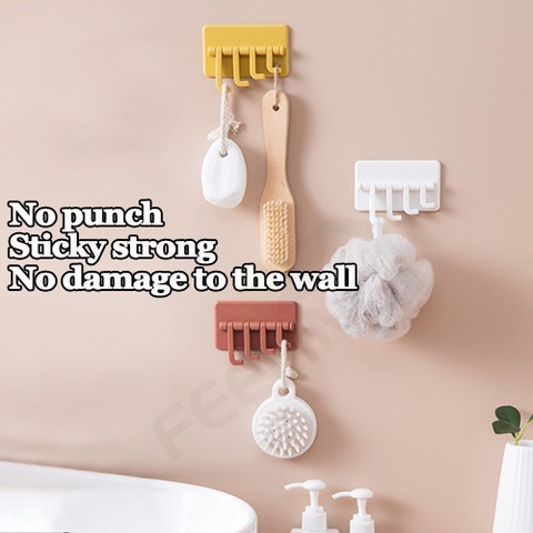 Móc Treo Đồ Dán Tường Xoay Được Kiểu Bắc Âu Sáng Tạo