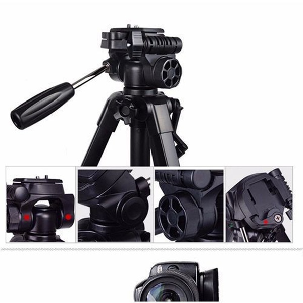 Tripod điện thoại - Chân máy ảnh Yunteng VCT 668 tặng kèm remote chụp từ xa, kẹp điện thoại và túi đựng