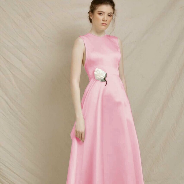 Đầm dự tiệc sát nách hở lưng phối bèo lưng TRIPBLE T DRESS - size M/L - MS210V
