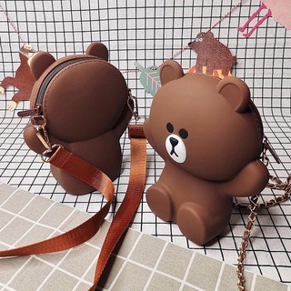 Túi Đeo Chéo Gấu Brown