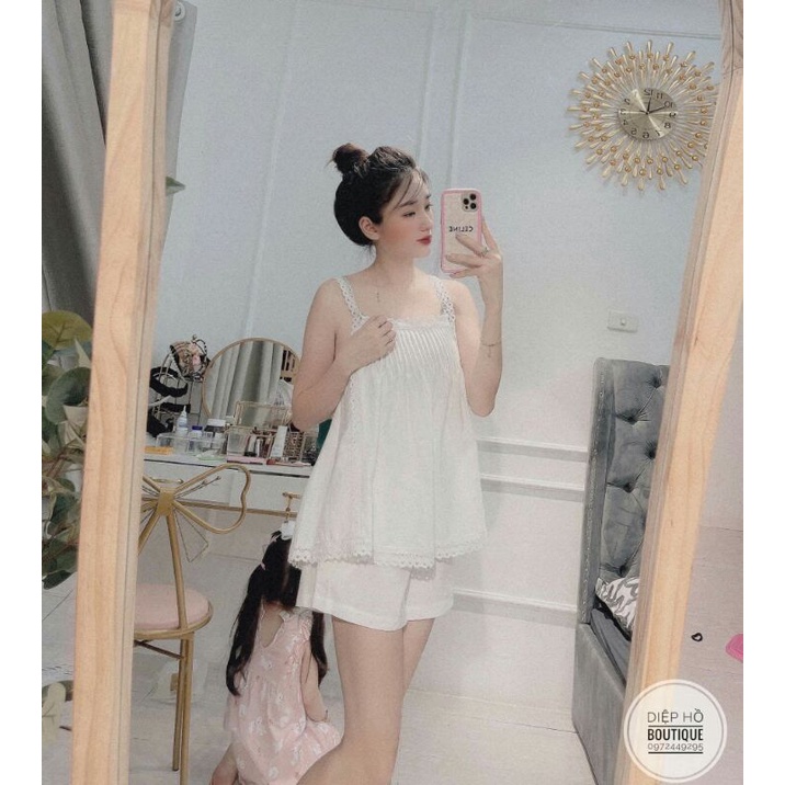 Đồ ngủ 2 dây đẹp vải voan mịn | BigBuy360 - bigbuy360.vn