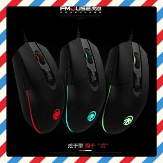 🍥Chuột Gaming  FMOUSE ( Đen ) F102 Led RGB có phần mềm Macro tùy chỉnh DPI