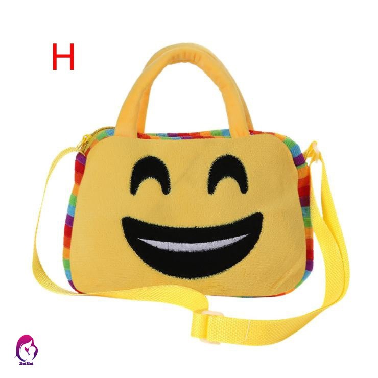 Ba lô canvas hình emoji dễ thương cho bé