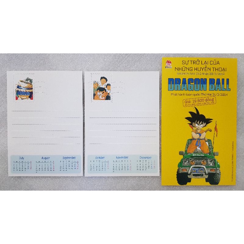 Postcard Chie Cô Bé Hạt Tiêu - One Piece - Dragon Ball sưu tầm