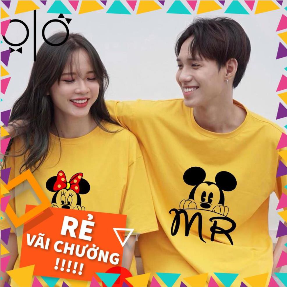 🔥SIÊU SALE🔥 Áo Thun Cặp Chuột Mickey Mouse Disney Mr và Mrs (CT19-100819)