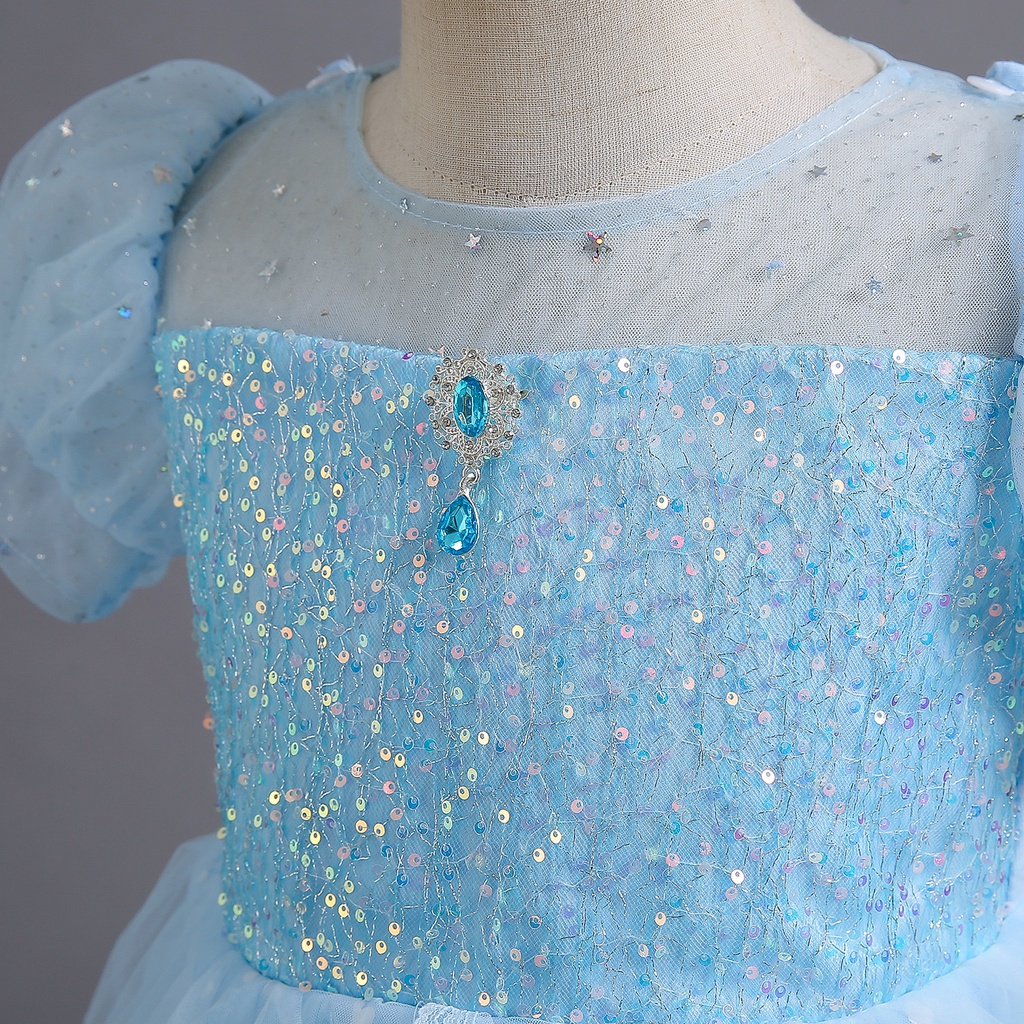 Đầm Hóa Trang Công Chúa Elsa Trong Phim Frozen Cho Bé Gái