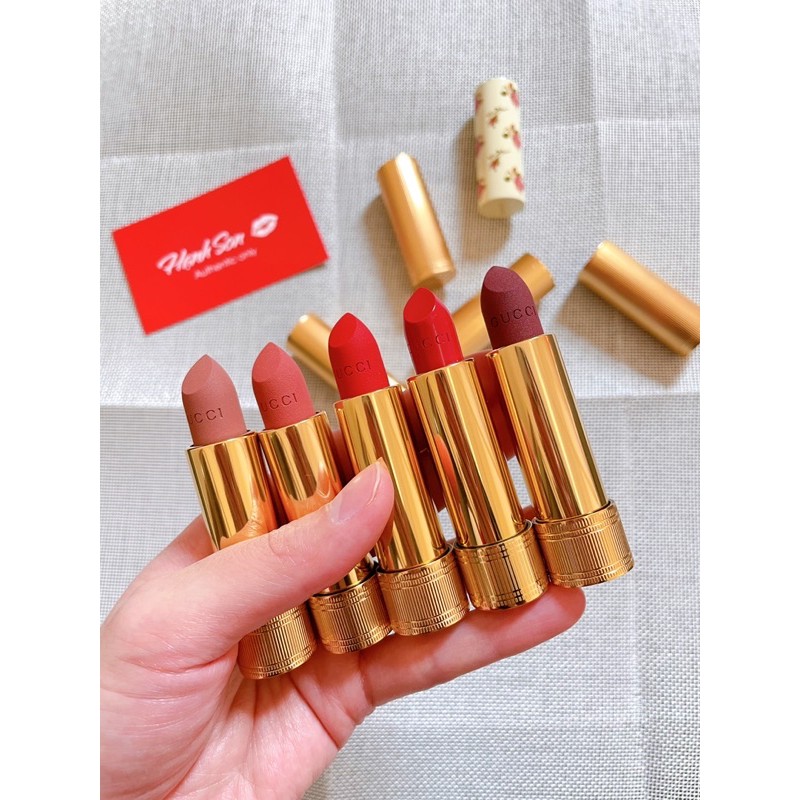 ✅|𝗦𝗵𝗼𝗽 𝗨𝘆 𝗧𝗶́𝗻| Son lì GUCCI 510 matte Đỏ rượu Burgundy
