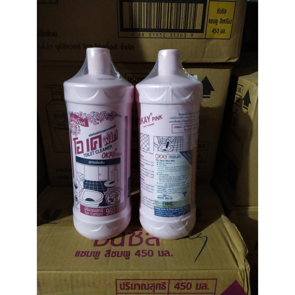 Nước Tẩy Bồn Cầu Okay Pink 960ml Thái Lan
