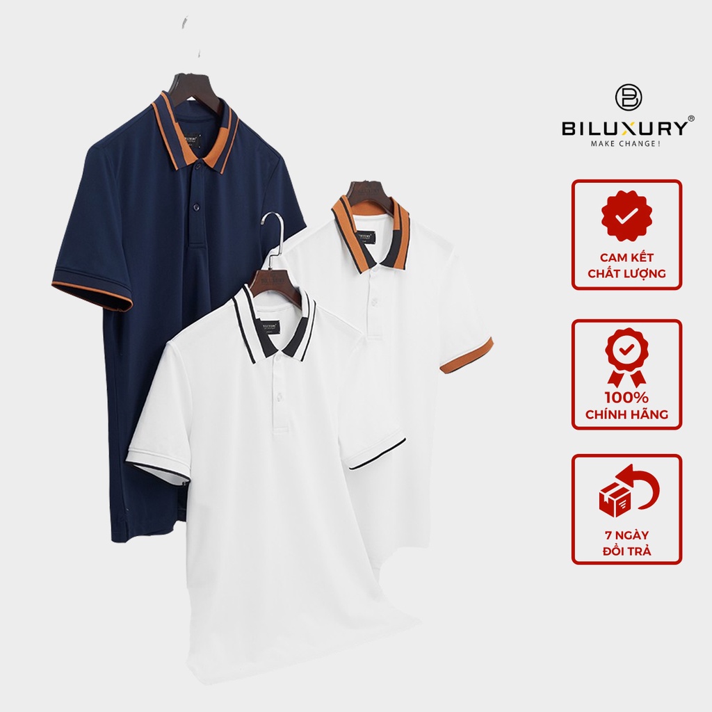 Combo 2 áo polo nam Biluxury chất vải thể thao thấm hút tốt co giãn 4 chiều mẫu bất kỳ