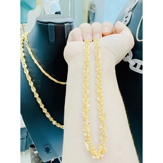Dây chuyền xoắn lá bạc phủ vàng đẹp sáng