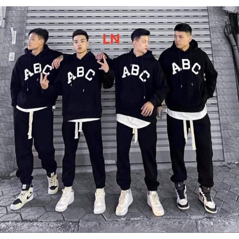 Áo hoodie ABC chữ to