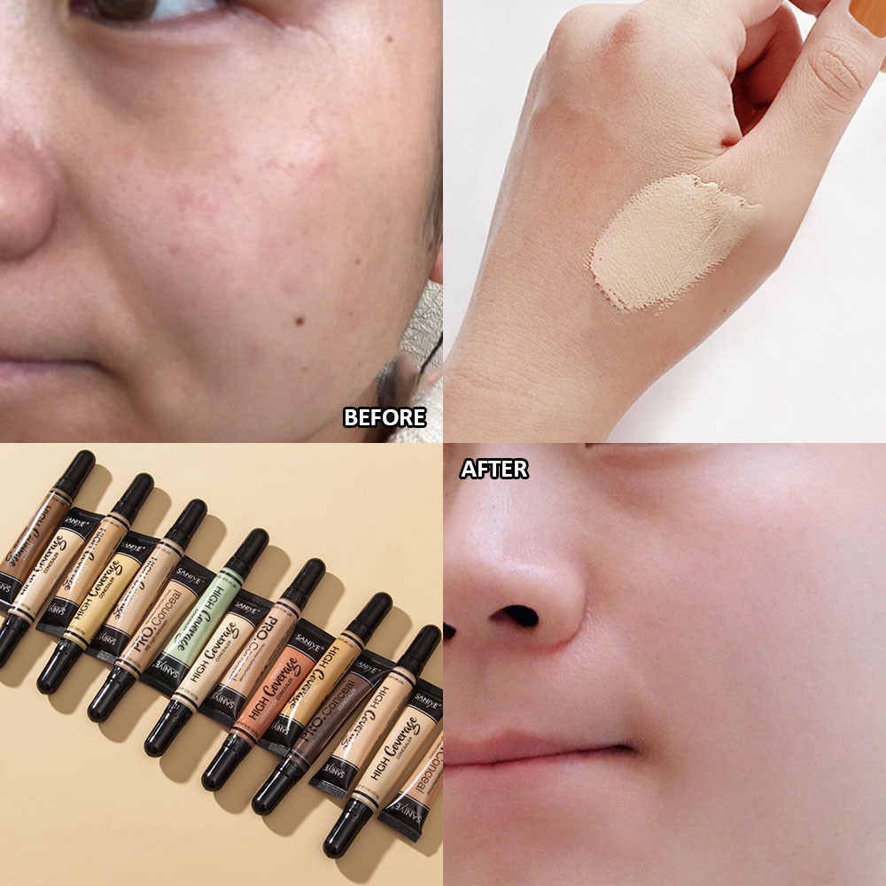 【SANIYE】12 Colors Kem che khuyết điểm Concealer Tube Full Coverage Acne Mark Dark Circle Face Conceal Cosmetic R1072N | BigBuy360 - bigbuy360.vn
