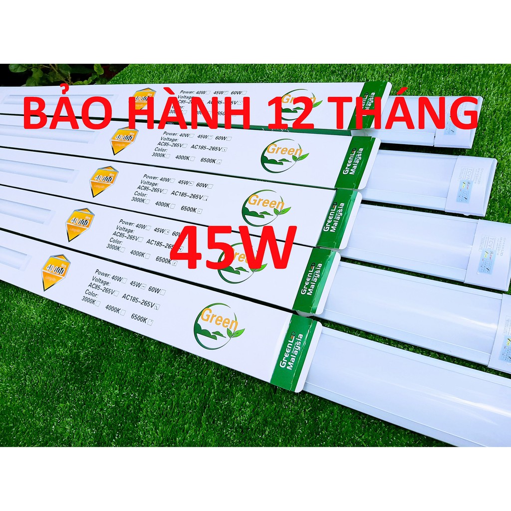 Bộ 2 Đèn Led Tuýp Bán Nguyệt 1m2 1.2m 45W Greenled Ánh Sáng Trắng