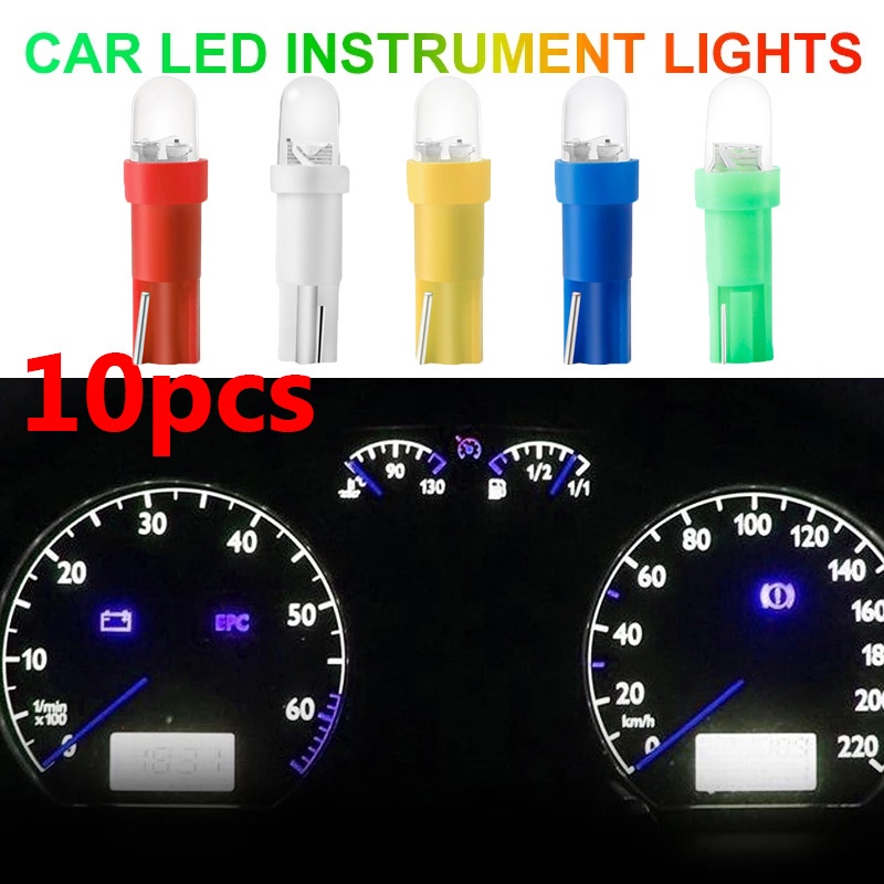 Set 10 Bóng Đèn LED T5 Chuyên Dụng Cho Bảng Đồng Hồ Xe Hơi