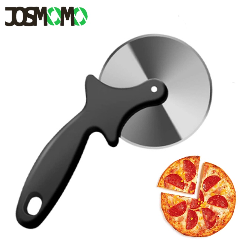 JOSMOMO 1pc Máy cắt bánh Pizza-Máy cắt bánh pizza nhà bếp cao cấp-Siêu sắc bén, dễ dàng làm sạch Máy cắt bánh pizza, bánh pizza, màu đen