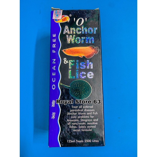 Ocean Free Số 0 Anchor Worm & Fish Lice trùng mỏ neo, rận nước cho cá rồng cá cảnh chai 125ml