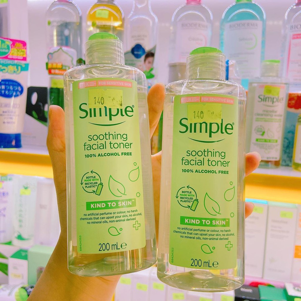 💧𝐅𝐫𝐞𝐞𝐒𝐡𝐢𝐩 𝐗𝐓𝐑𝐀💧 Toner Lành Tính SIMPLE KIND TO SKIN SOOTHING FACIAL - Nước hoa hồng Simple 200ml - Da.d Cosmetics