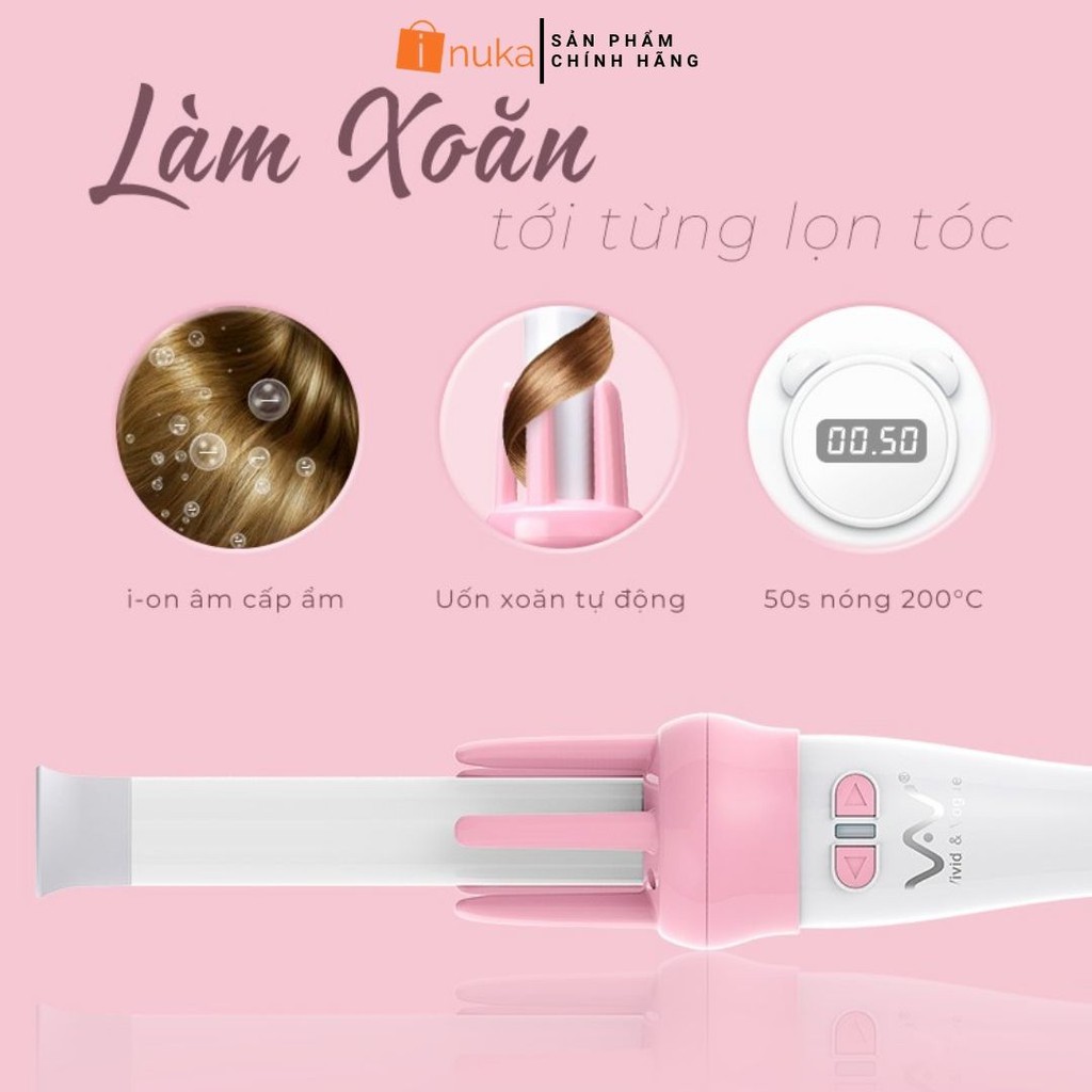 [Loại tốt] Máy uốn tóc tự động uốn tóc mini làm xoăn tóc bền đẹp.