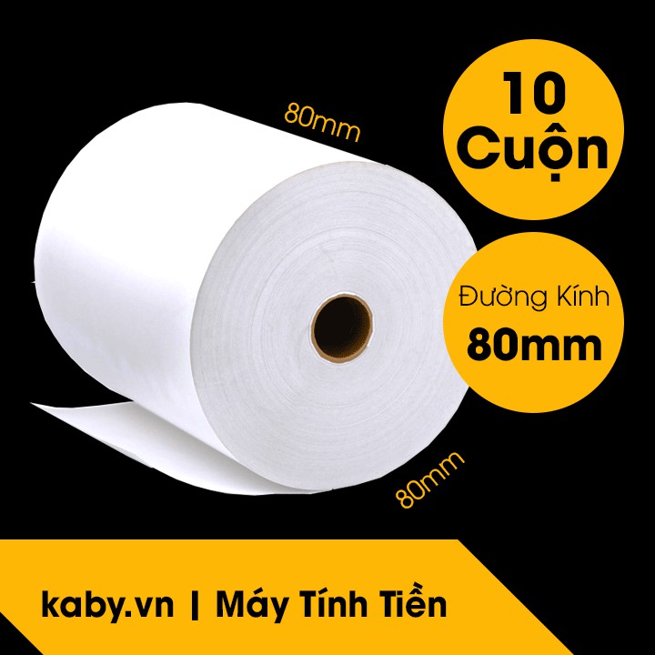 [Có Video] Giấy In Bill K80 - Giấy In Nhiệt K80 Đường Kính 80mm - Thùng 10 Cuộn