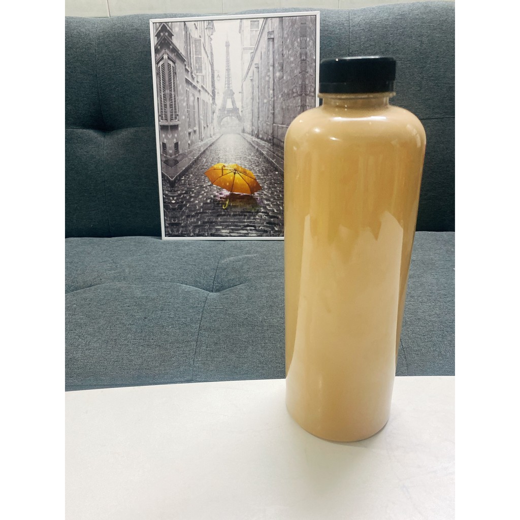 Chai nhựa 1 lít vai ngang cổ rộng kèm nắp  fi 38 | BigBuy360 - bigbuy360.vn