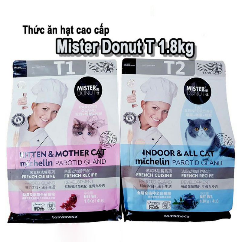 Hạt Mister donut cho mèo 1.8kg