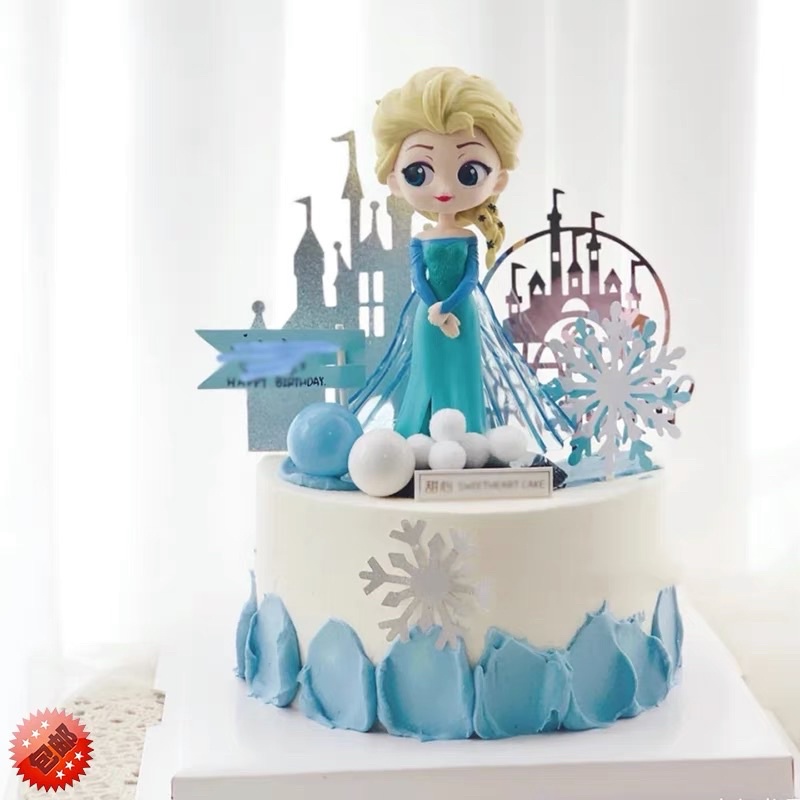 Elsa đôi mắt to phiên bản trang trí bánh