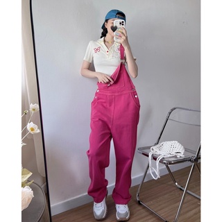Yếm jeans quần dài HỒNG