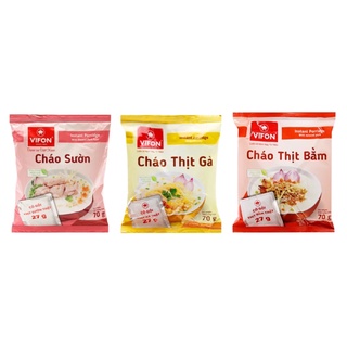 CHÁO THỊT GÀ/ CHÁO SƯỜN VIFON 70G CÓ GÓI THỊT
