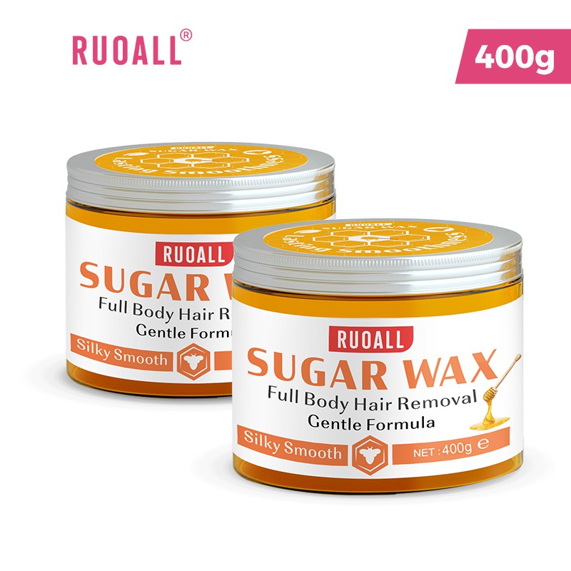 RUOALL Wax Lông An Toàn 400g Kèm 10 tờ giấy và 2 que wax