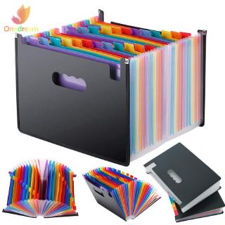 ❦ღ♣ 13/24 Pockets Expanding File Folder Works Accordion Office A4 Document Organizer