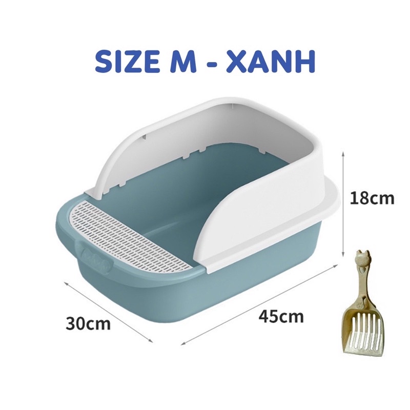 Khay vệ sinh cao cấp  cho mèo cỡ lớn to vừa size M L chậu thành cao lapeta