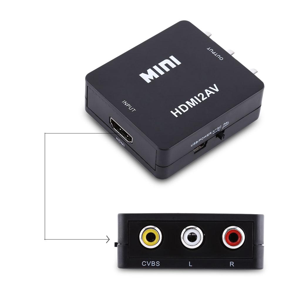 Bộ chuyển đổi âm thanh / Video 1080P HDMI sang AV đầu ra RCA