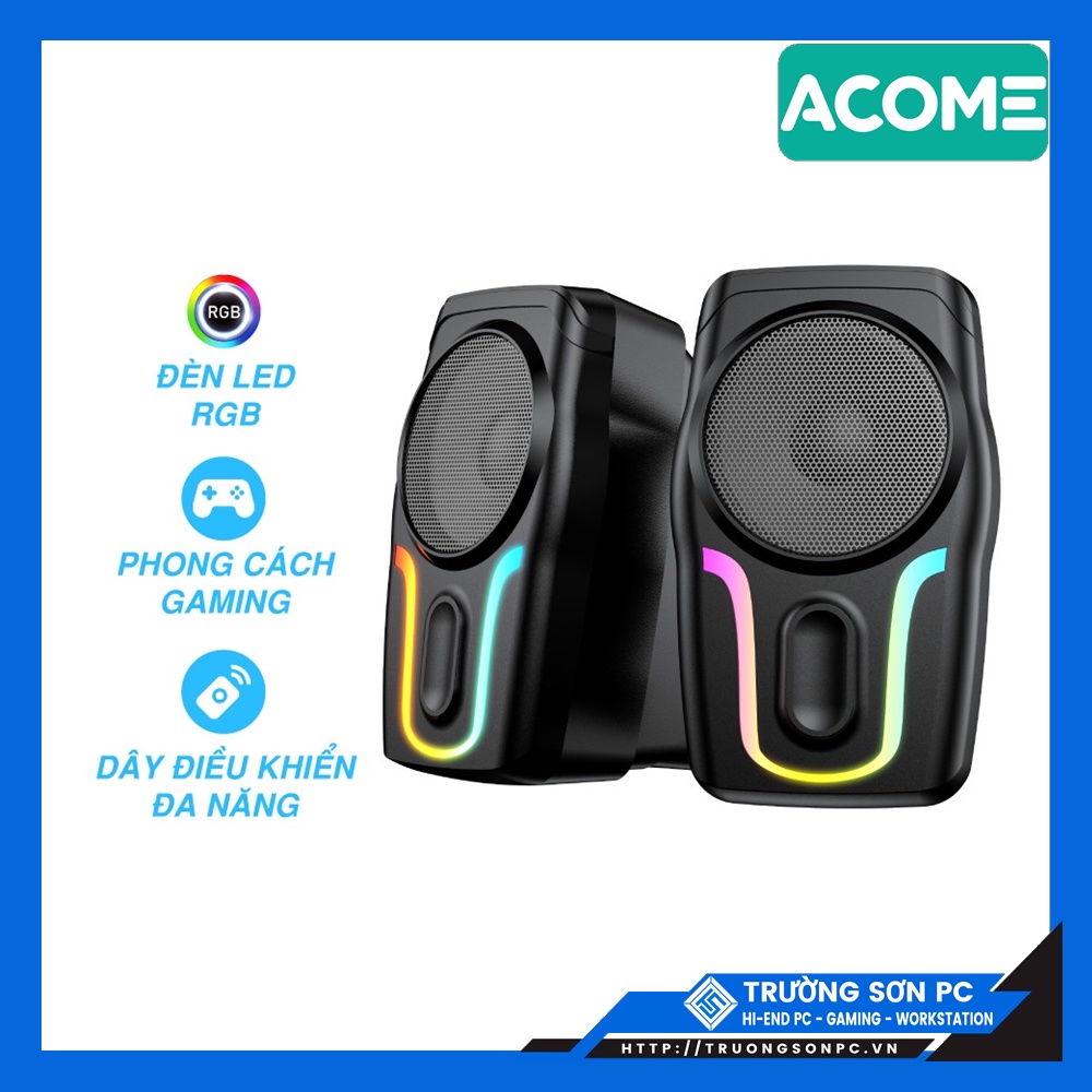 Loa Mini ACOME A12 LED RGB/ Loa Bluetooth SUNTEK JHW - V361 Màu Đỏ | Chính Hãng Bảo Hàng 12 Tháng