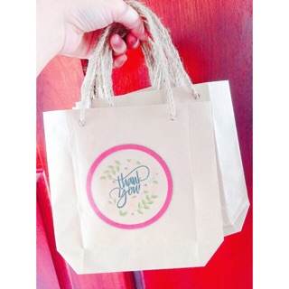 COMBO 30 TÚI GIẤY QUAI CÓI MINI THANK YOU KT:15*15cm