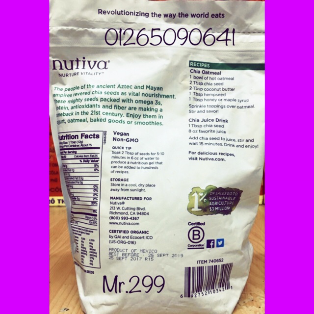 Hạt chia Nutiva