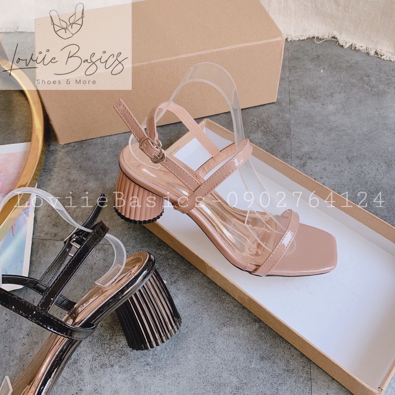 SANDAL NỮ CAO GÓT LOVIIE BASICS - SANDAL CAO GÓT ĐẾ VUÔNG 5CM - GÓT QUAI MẢNH ĐẾ VUÔNG 5 PHÂN - SANDAL QUAI MẢNH G190477