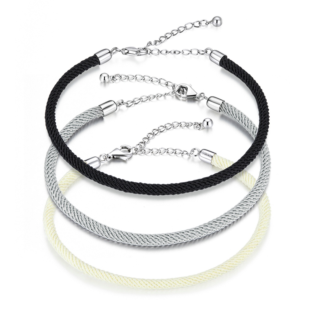 Vòng Tay Bamoer SCB166 Dây Đỏ Có Thể Điều Chỉnh 16cm-21cm Móc Bạc 925 Đơn Giản Cho Nữ