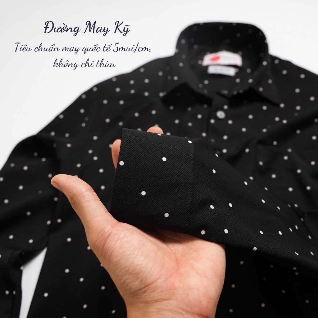 Áo Sơ Mi Nam Chấm Bi Tay Dài Hàn Quốc- Áo Sơ Mi Họa Tiết Hàng Hiệu Gusta-SM3 | BigBuy360 - bigbuy360.vn