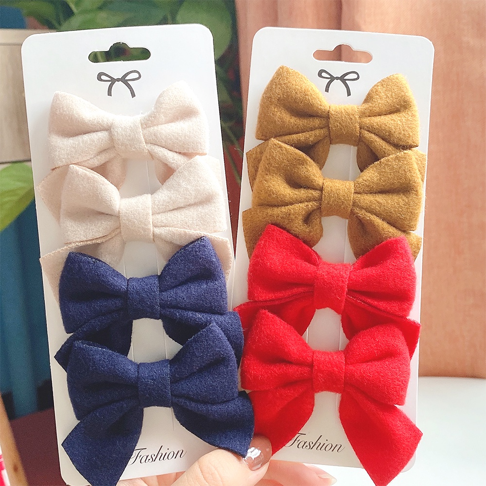 KIDSBOWS Set 4 Kẹp Tóc Hình Nơ Dễ Thương Cho Bé Gái