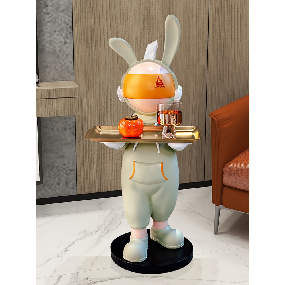 Tượng bearbrick gấu đỡ khay, gấu bồi bàn trang trí sang trọng và thời thượng